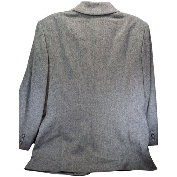 VTG Classic Women's PENDLETON Grey 100% Virgin Wool Blazer Size 10 Made In USA - Picture 6 of 9